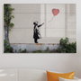Wallity Cuadro Decorativo de Cristal Templado Banksy 70 x 100 cm